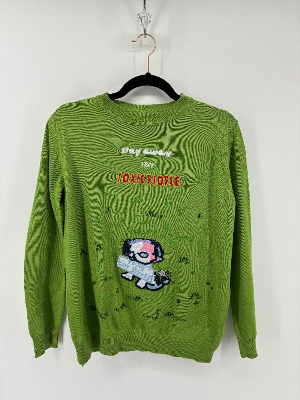 MASSIVE $10 SALE Stay Away From Toxic People Green Graphic Dog Sweater